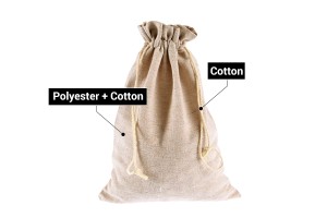 Sac 160x225 mm coton de couleur beige - 50 pcs-εικόνα_σύνθεση