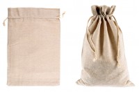 Bag 195x295 mm cotton in beige color - 50 pcs