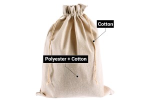 Busta 290x390 mm in cotone colore beige - 25 pz-εικόνα_σύνθεση