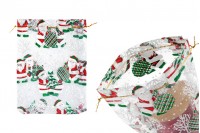 Christmas white organza bag 170x230 mm - 50 pcs