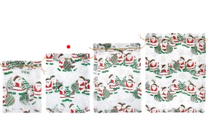 Weihnachtlicher weißer Organzabeutel 170x230mm - 50 Stk-5