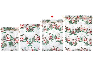 Weihnachtlicher weißer Organzabeutel 200x300mm - 25 Stk-5