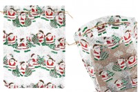 Sachet organza blanc de Noël 270x370 mm - 25 pcs