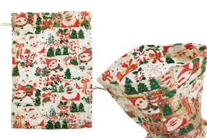 Weihnachtssäckchen 200x300mm aus Organza - 25 Stk-produktbild