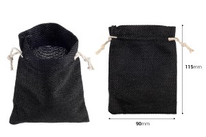 Beutel 90x115mm aus Leinenstoff in verschiedenen Farben mit Kordelzug-photo_dimensions