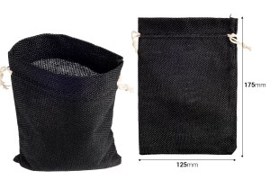 Pochette 125x175 mm en tissu de lin de différentes couleurs avec cordon-2