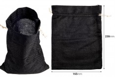 Pochette 165x230 mm en tissu de lin de différentes couleurs avec cordon