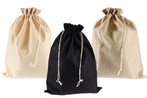 Pochette 295x395 mm en tissu de lin de différentes couleurs avec cordon de serrage-εικόνα_σύνθεση