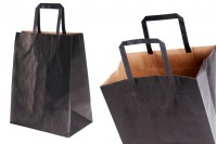 Sac cadeau en papier 240x140x300 mm de couleur noire avec poignée - 12 pcs