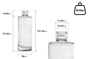Flacon rond en verre (18/415) pour parfums 50ml - (commande minimum : 1 carton)-2