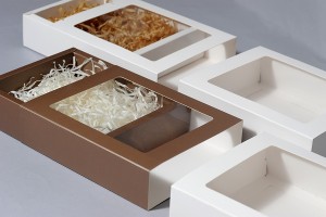 Papierverpackungsbox 195x155x50  mm Schublade mit Sichtfenster - 12 Stück-7