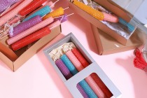 Kit per realizzare candele in cera d'api in vari colori (5 fogli)