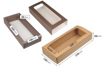 Papierverpackungsbox 270x120x50 mm Schublade mit Sichtfenster - 12 Stück Papierverpackungsbox 270x120x50 mm Schublade mit Sichtfenster - 12 Stück