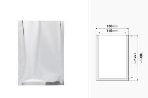 Aluminium-Heißsiegelbeutel 130x180 mm - 100 Stück-εικόνα_διαστάσεις