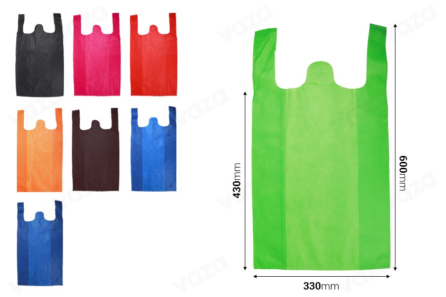 Sacs écologiques, non tissés recyclables 330x600 mm - 50 pcs Sacs écologiques, non tissés recyclables 330x600 mm - 50 pcs-photo_dimensions