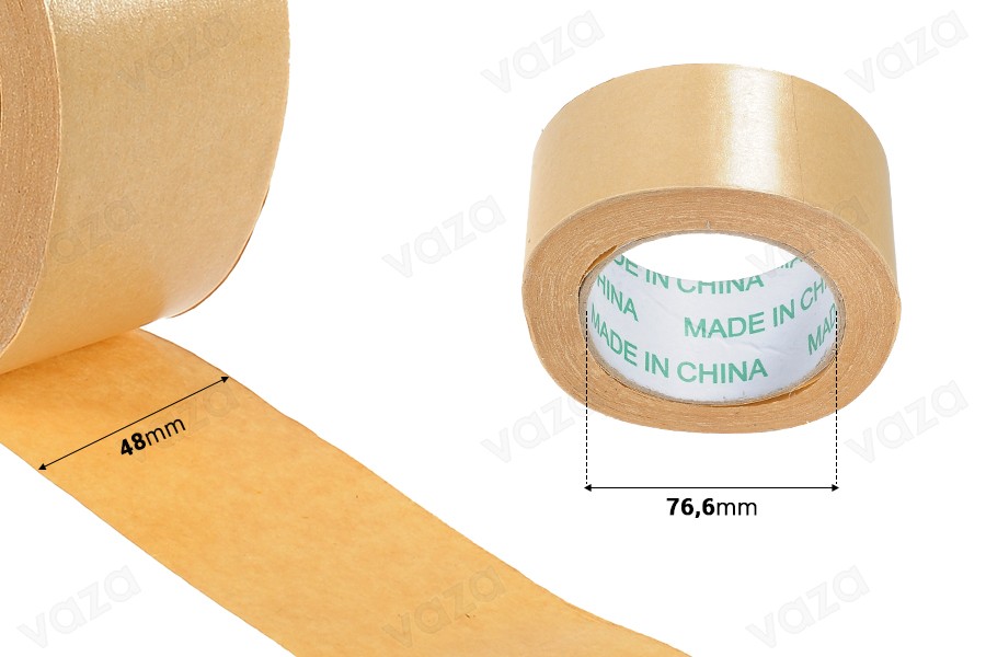 Ruban d'emballage en papier autocollant de 48 mm de largeur et 50 m de longueur - 8 pcs-εικόνα_διαστάσεις
