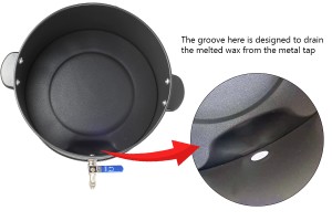 Machine à fondre la cire - liquéfier 7 L avec option chauffage et robinet métallique-εικόνα_διαστάσεις