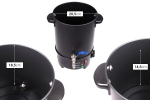 Machine à fondre la cire 6 L - liquéfier avec option chauffage et robinet métallique-εικόνα_διαστάσεις