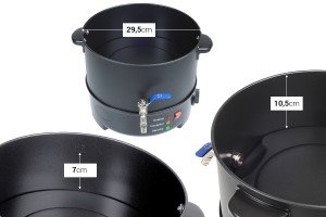 Machine à fondre la cire - liquéfier 7 L avec option chauffage et robinet métallique-εικόνα_σύνθεση