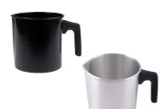 Σκεύος αλουμινίου 1200 ml σε ασημί ή μαύρο χρώμα με χερούλι