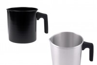 Σκεύος αλουμινίου 1200 ml σε ασημί ή μαύρο χρώμα με χερούλι