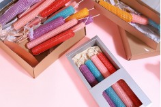 Kit per creare candele - candele di cera d&#39;api in vari colori (10 fogli)