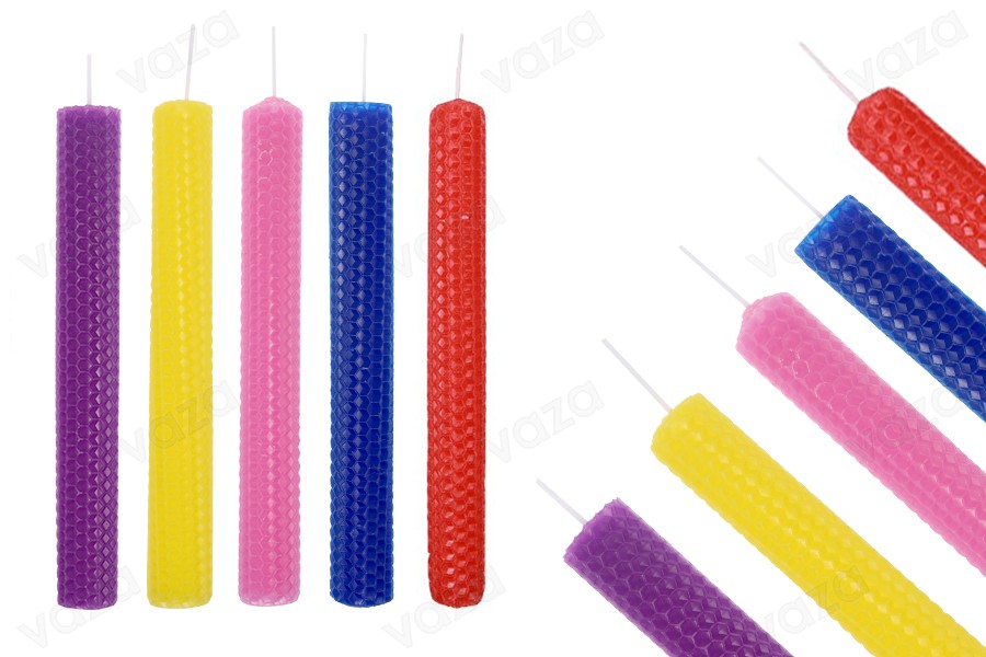 Kit per la creazione di candele in cera d'api - colori assortiti (10 fogli)-εικόνα_σύνθεση