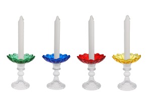 Glasbobeche 110x26 mit 26 mm Mittelloch für Kerzenständer und Kronleuchter in verschiedenen Farben-3