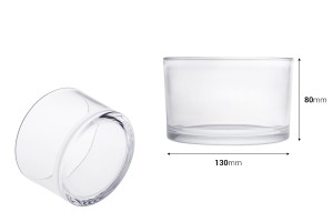 Vaso cilindrico in vetro 130x80 mm-2