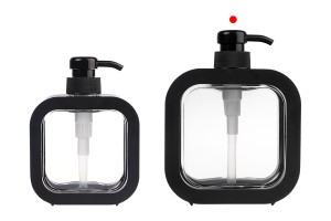 Flacon en plastique de 500 ml avec pompe doseuse pour produits de soin de la peau de différentes couleurs-5