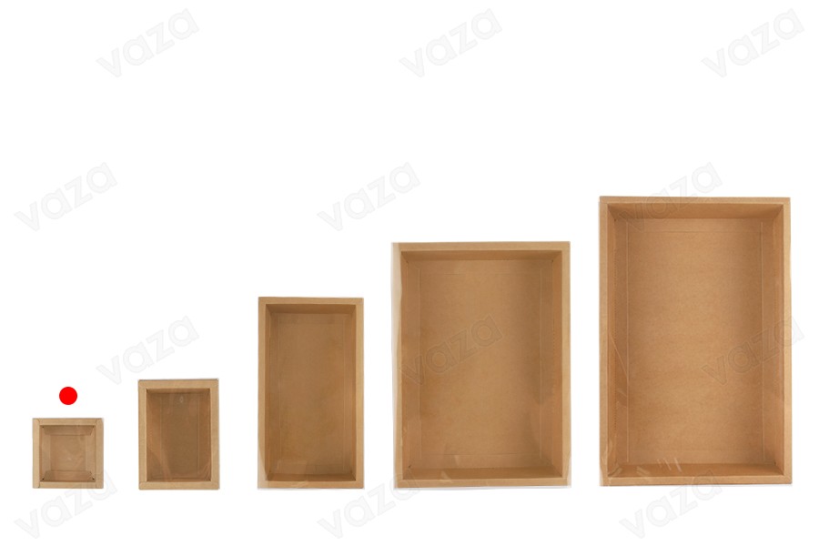 Papierverpackungsschachtel (300 g/m²) 85x85x30 mm mit transparentem Schubladenfenster in Weiß und Kraftfarbe - 12 Stück Papierverpackungsschachtel (300 g/m²) 85x85x30 mm mit transparentem Schubladenfenster in Weiß und Kraftfarbe - 12 Stück-bildgruppe