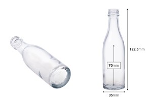 Mini Flasche 50 ml (PP 18) *-bildabmessungen