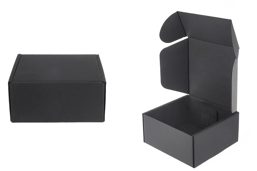 Schwarze Verpackungsschachtel aus Kraftpapier ohne Fenster 130x120x60 mm