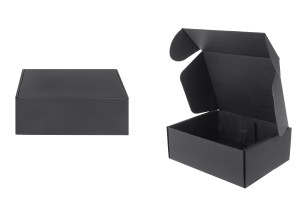 Boîte d'emballage en papier kraft noir sans fenêtre 170x130x60 mm-1