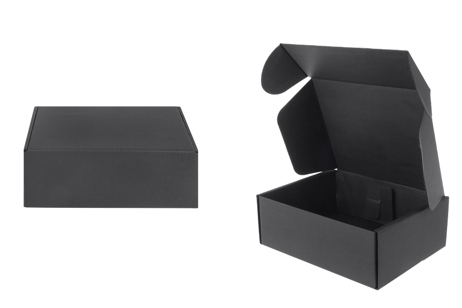 Schwarze Verpackungsschachtel aus Kraftpapier ohne Fenster 170x130x60 mm