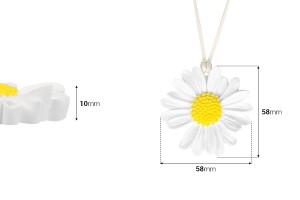 Diffuseur en plâtre en forme de marguerite 58x10 mm dans une boîte en papier individuelle-2
