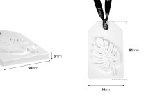 Diffuseur en plâtre en forme de feuille 50x6x81 mm dans une boîte en papier individuelle Diffuseur en plâtre en forme de feuille 50x6x81 mm dans une boîte en papier individuelle