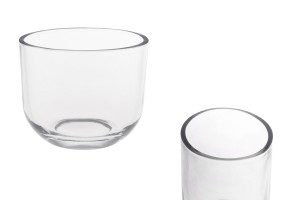 Pot décoratif en verre transparent 125x103 mm pour bougie-εικόνα_προϊοντική