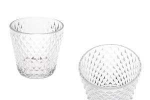 Dekorativer Glasbehälter aus Klarglas 100/72x97 mm für Kerze-εικόνα_προϊοντική