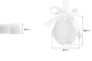 Hängender Raumdiffusor aus Gips im Blumendesign 67x10 mm mit weißem Band (duftend)-2