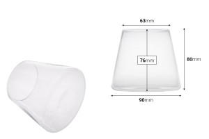Barattolo decorativo in vetro per candele 90x80 mm-2