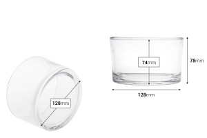 Vaso cilindrico in vetro 750ml (128x78 mm)-2