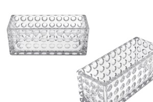 Pot décoratif en verre transparent 200x80x80 mm pour bougie-εικόνα_προϊοντική