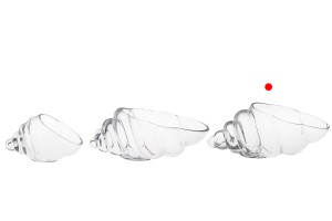 Glasdeko-Muschelvase 300 mm für Kerzen-εικόνα_σύνθεση