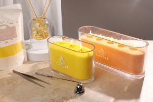 Pot décoratif en verre transparent 200x80x120 mm  pour bougie-εικόνα_σύνθεση