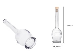 Bouteille sphérique pour boissons de 100 ml avec bouchon F11-2