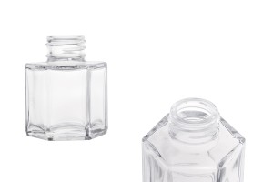 50 ml transparente Glasflasche mit Rattanstäbchen für den Diffusor-εικόνα_προϊοντική