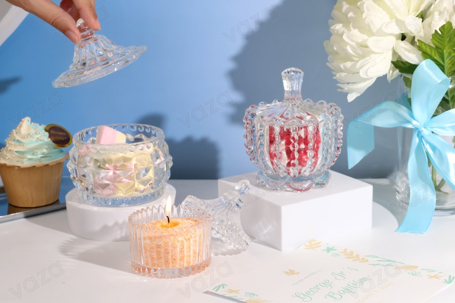 vazo qelqi dekorative me kapak - 97x110 mm vazo qelqi dekorative me kapak - 97x110 mm-imazh_grup