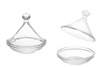 Decorative glass candy jar with lid - 125x125 mm