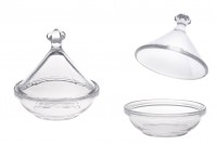 Decorative glass candy jar with lid - 100x100 mm